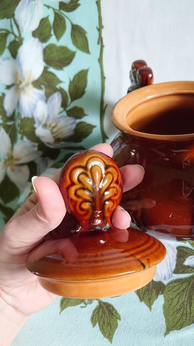 Чайничок Півник, майолика Васильків