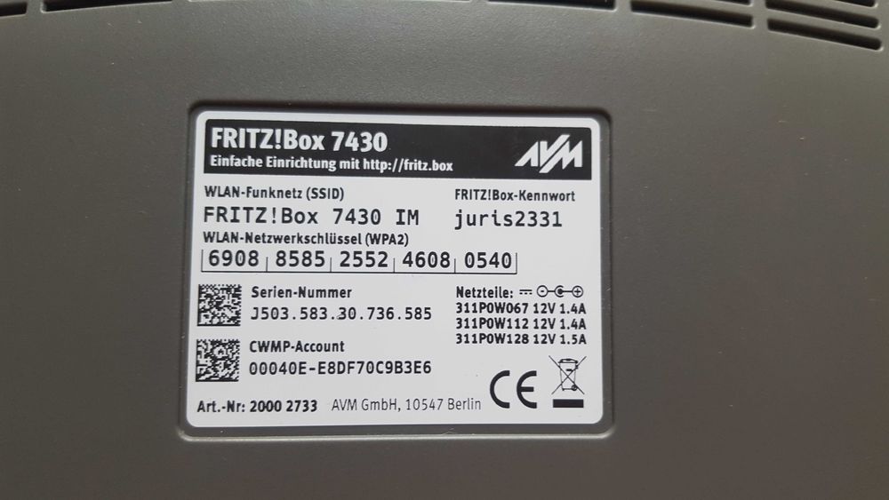Маршрутизатор роутер AVM FritzBox 7141, 7430,  Archer С2300