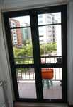 oportunidade
portas de abrir em aluminio usadas  lacadas a verde