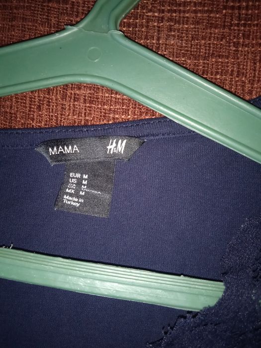 Bluzka granatowa z koronką rozmiar M