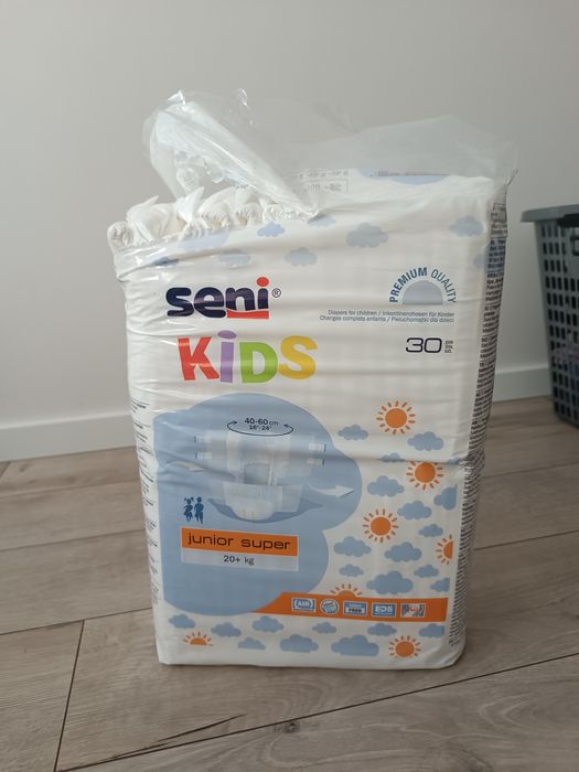 Pieluchomajtki Seni Kids junior super 20+ kg. 30 sztuk.