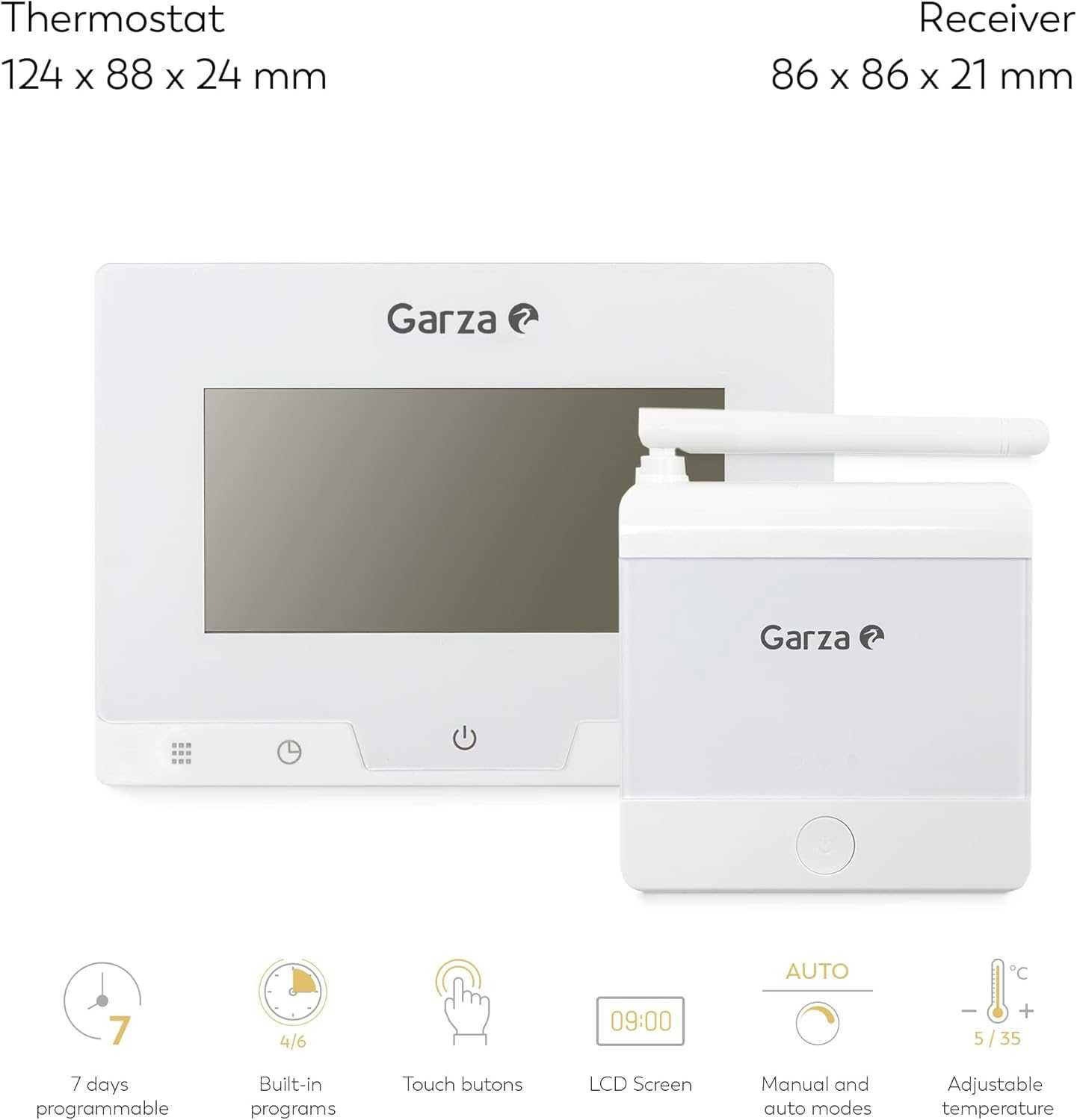 Garza - Programowalny bezprzewodowy termostat cyfrowy