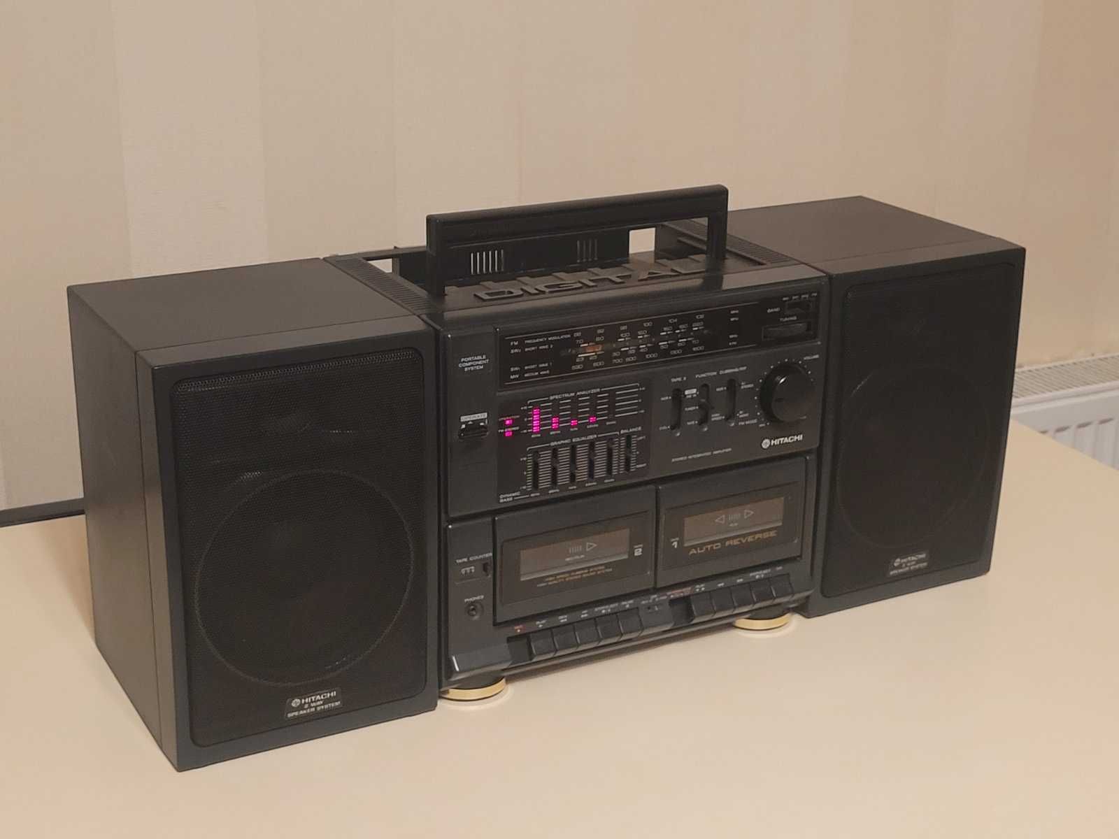 HITACHI MS-W620W Stereo Radio Cassette Recorder
