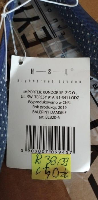 Nowe balerinki r 38/39