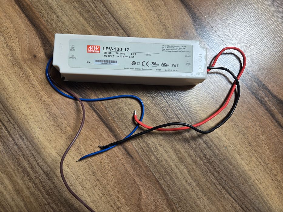 Zasilacz impulsowy mean well LED 100w 8.5a 12v