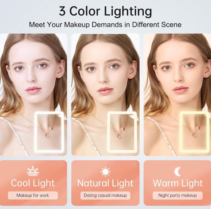 USB Akumulator Lustro do makijażu z oświetleniem