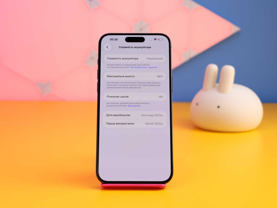 Смартфон Apple iPhone 15 Pro Max 256GB Black (152759) Б/У З ГАРАНТІЄЮ