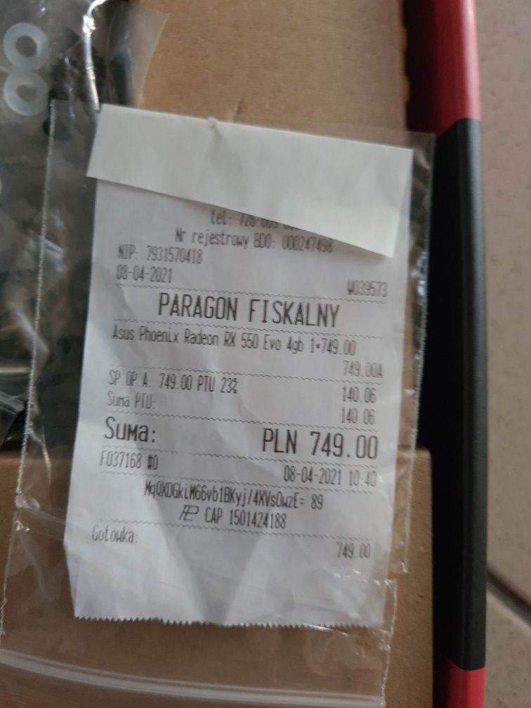 Karta graficzna Asus Radeon RX 550 Phoenix 4GB 128bit GDDR5 DVI/HDMI