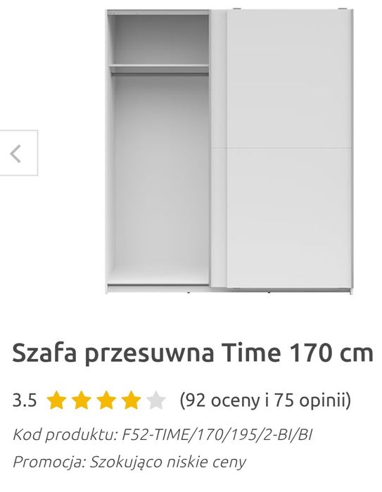 Szafa drzwi przesuwane 170