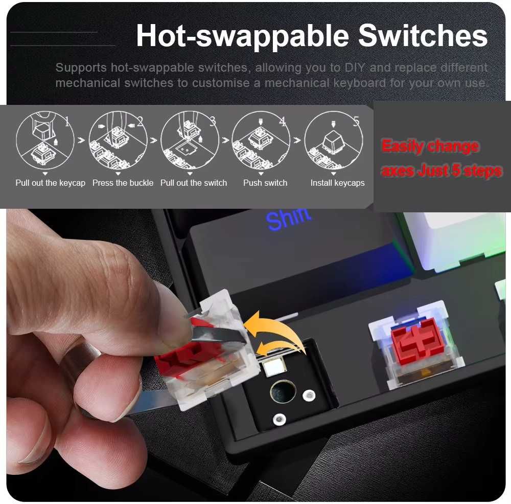 ‼️NEW‼️ Механічна клавіатура E-YOOSO Z686 Red Switch Backlit КИРИЛИЦЯ