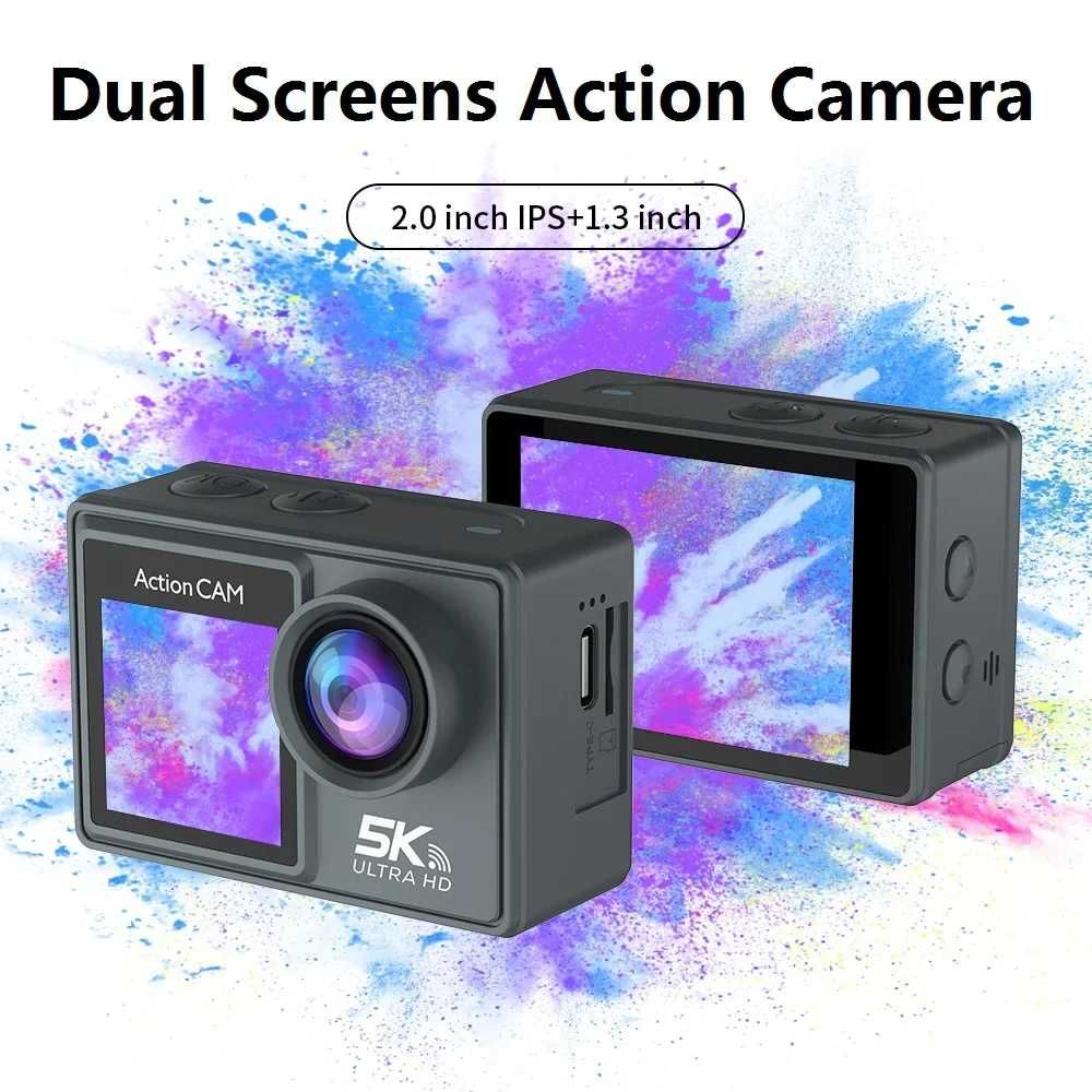 CERASTES 5K Action Camera 4K 60FPS Dual Screen Єкшин камера
