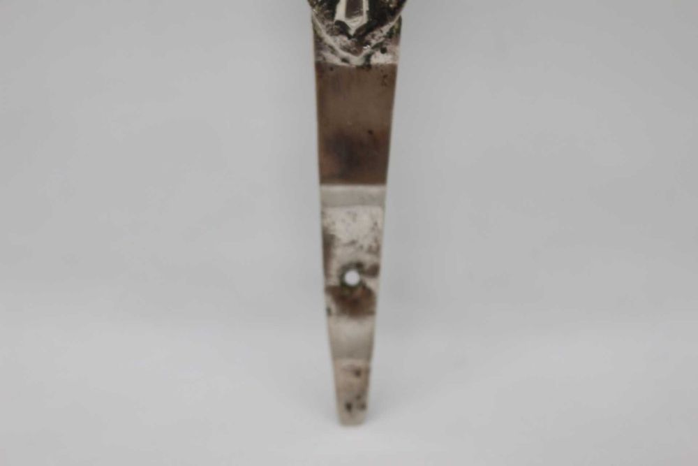 Arte Sacra Resplendor em Prata Floral 12 raios Antigo 8,5X17 altura cm