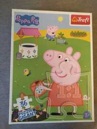 Peppa pig puzzle gigant 36 trefl 3+ stan idealny