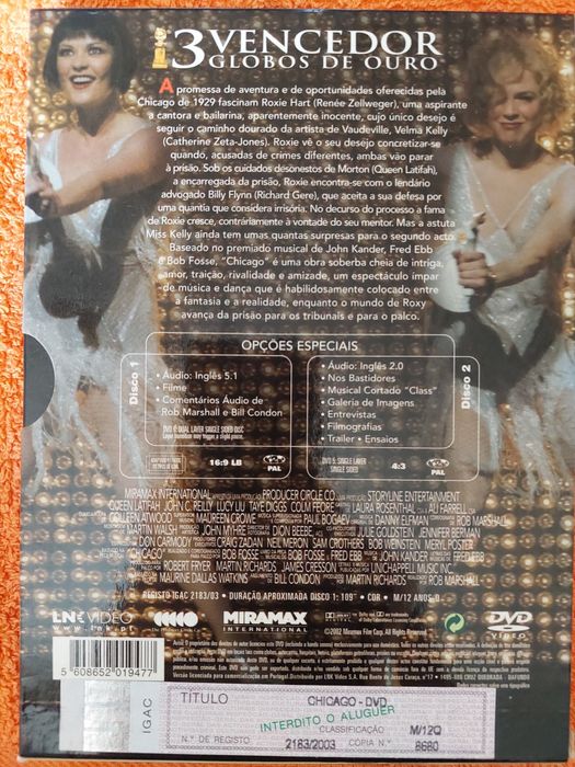 Dvd - Filme Chicago edição 2 especial 2 Discos edição Colecionador