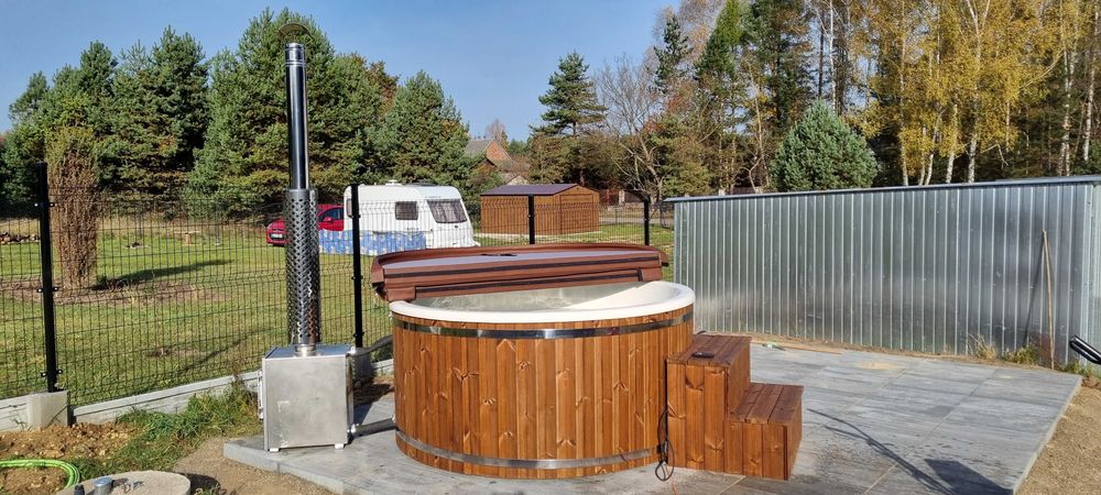 Balia ogrodowa okrągła piec wewnętrzny 200cm