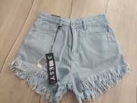 Nowe spodenki jeansowe XS