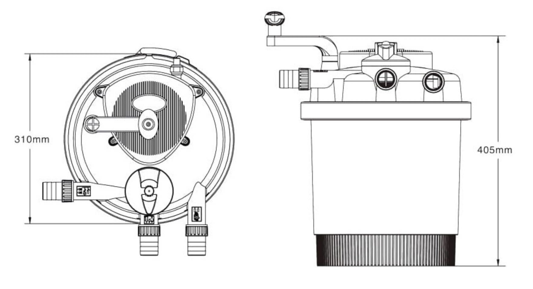 SUNSUN CPF-2500 filtr ciśnieniowy z lampą UV-C do oczka wodnego 6000l