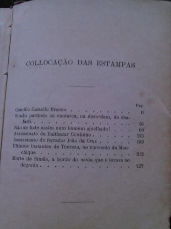 Livro raro de Camilo Castelo Branco, Amor de Perdição, 18ª edição 1911