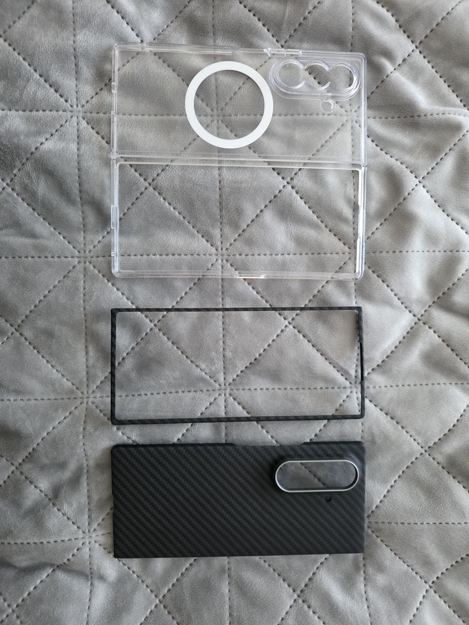 Чехол Samsung Z fold 7 Carbon і TPU + MagSafe