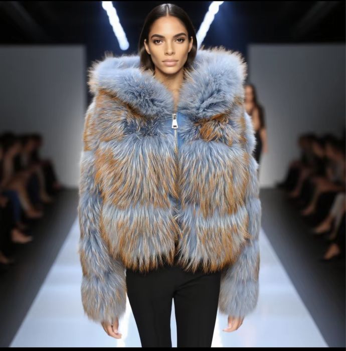 Kontantto przepiekne futro z kapturem xs-2xl hit