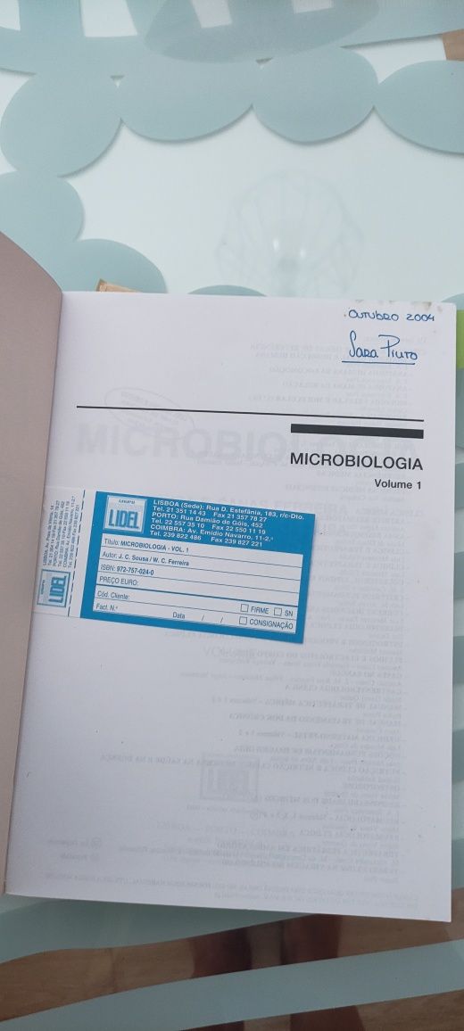 Microbiologia volume 1.