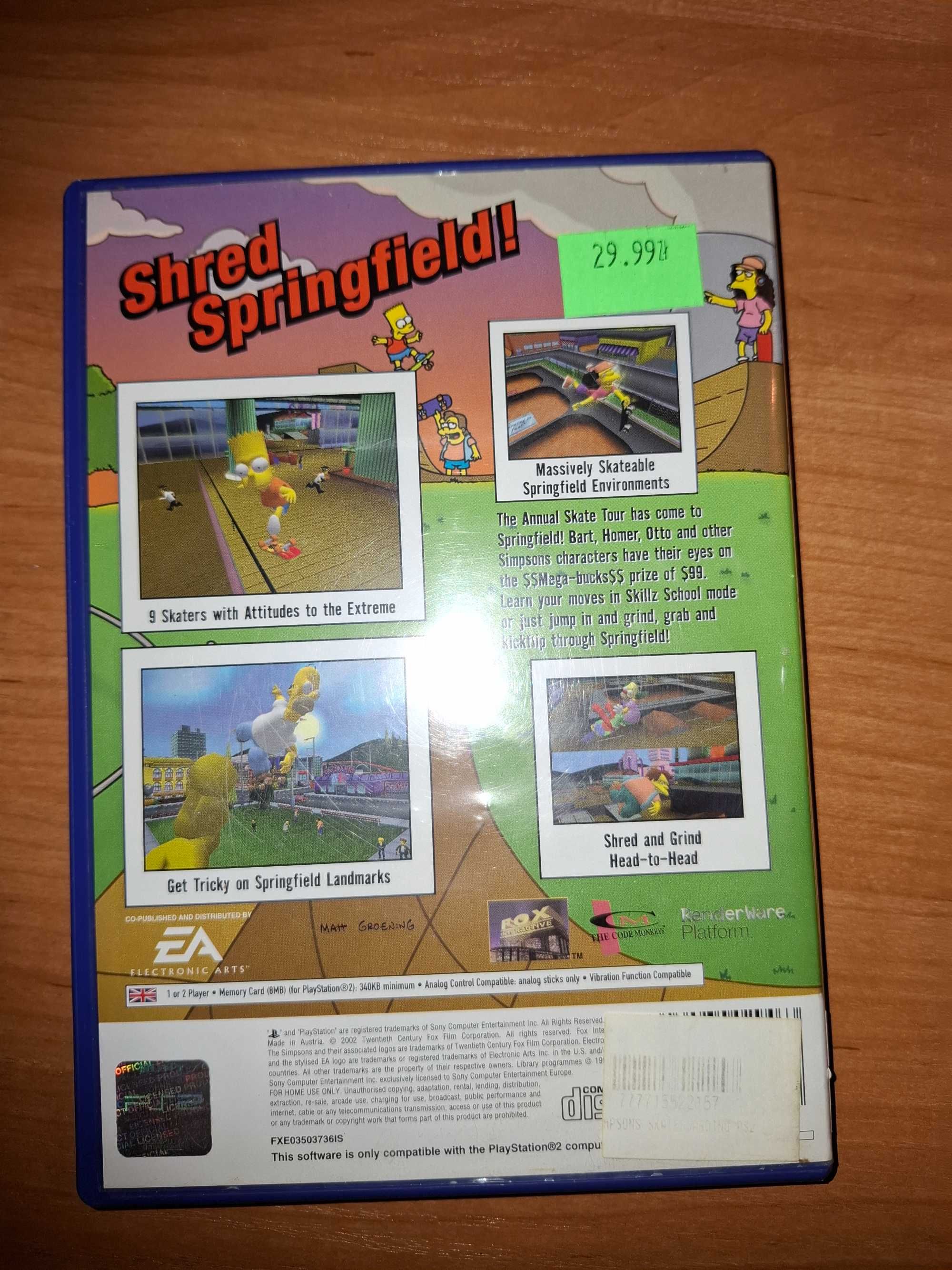 The Simpsons Skateboarding Ps2