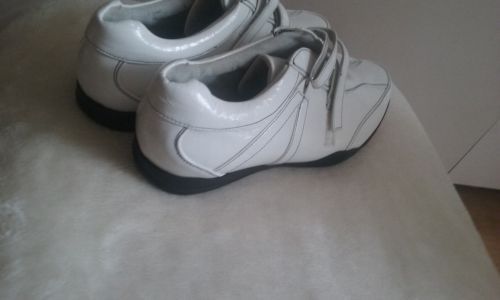 HKR buty haker sportowe lakierowane białe 40,5 26,5cm
