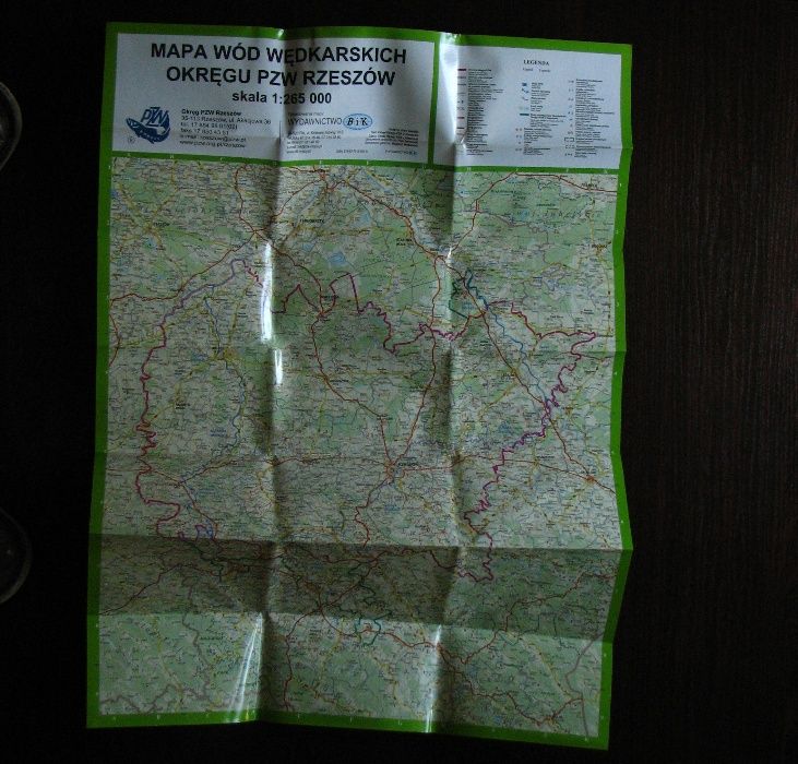 Mapa wód wędkarskich podkarpacia