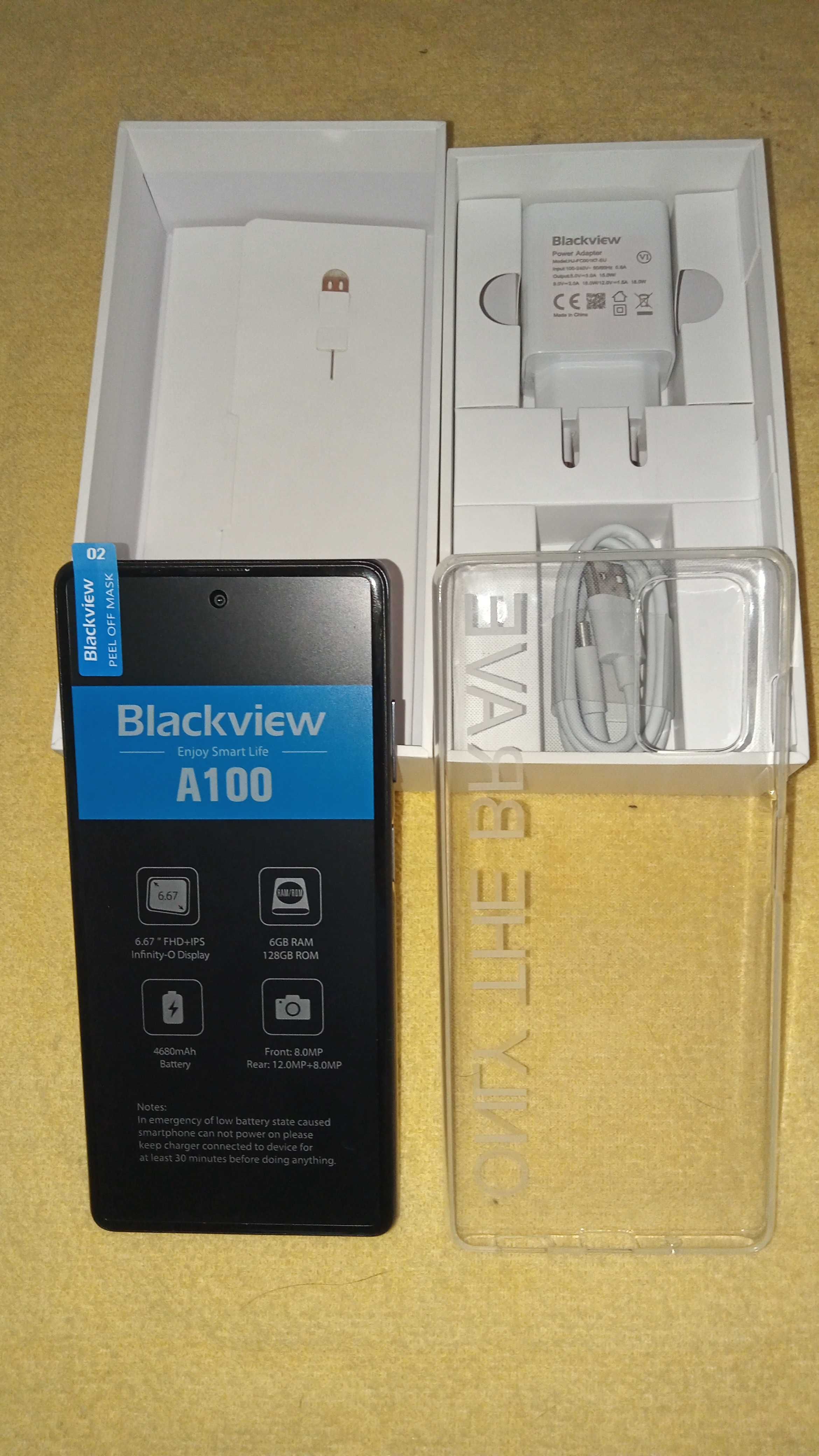 Смартфон Blackwiev A100, 6/128гб.,67",NFC(2K)(серый).