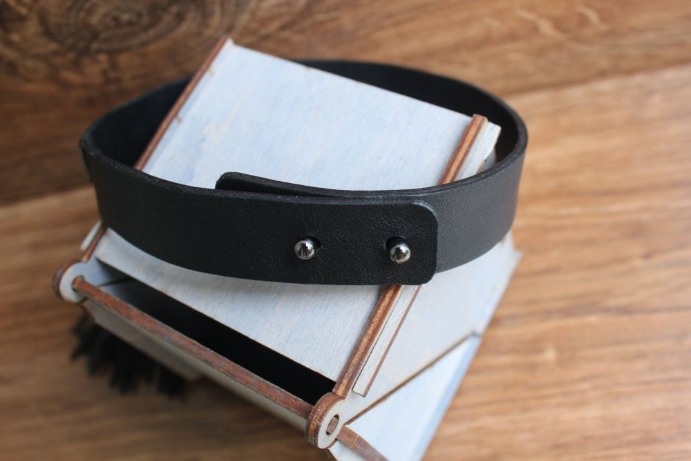 Кожаный браслет чокер с кисточкой + коробка в подарок mantra leather