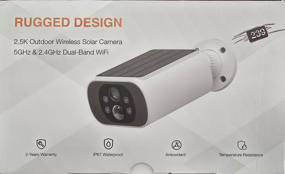 Camara de vigilância wifi 2K solar