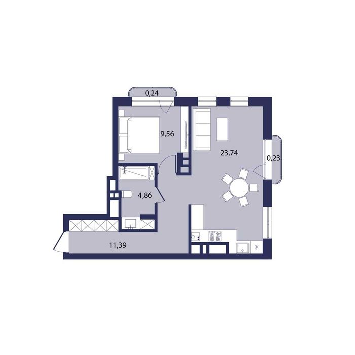 Квартира площею 50м2 в ЖК РЕМ м.Самбір