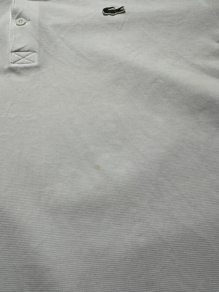 Koszulka sportowa biała Polo Lacoste unisex streetwear old money