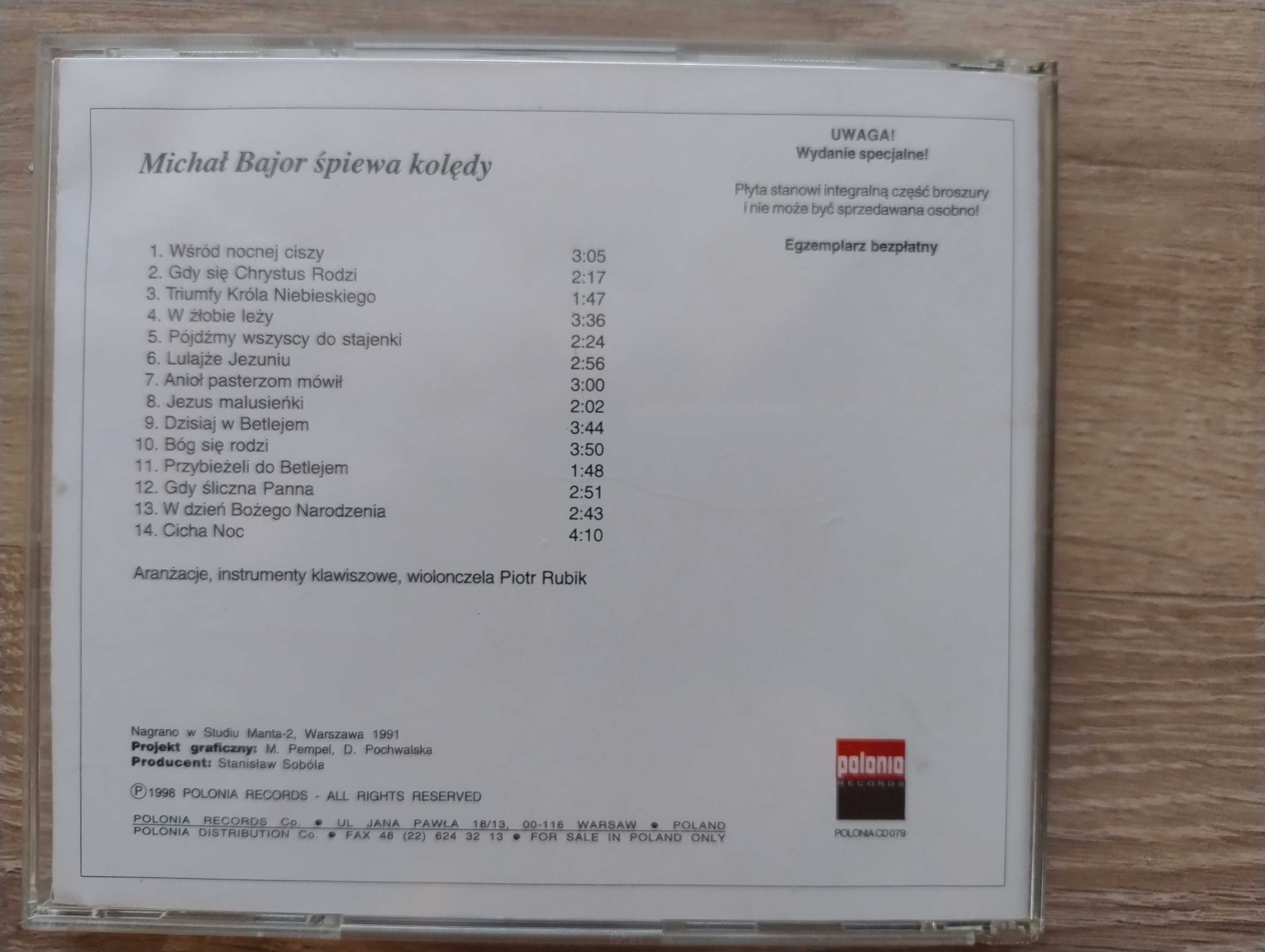 Michał Bajor Śpiewa Kolędy CD