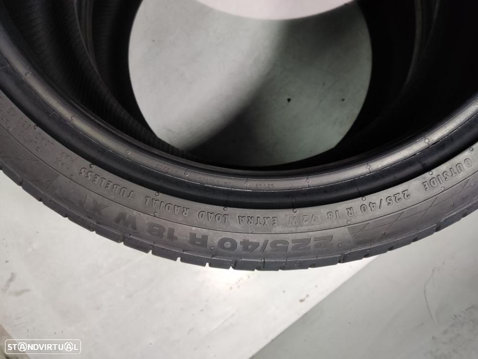 2 pneus semi novos 225-40r18 continental - oferta dos portes
