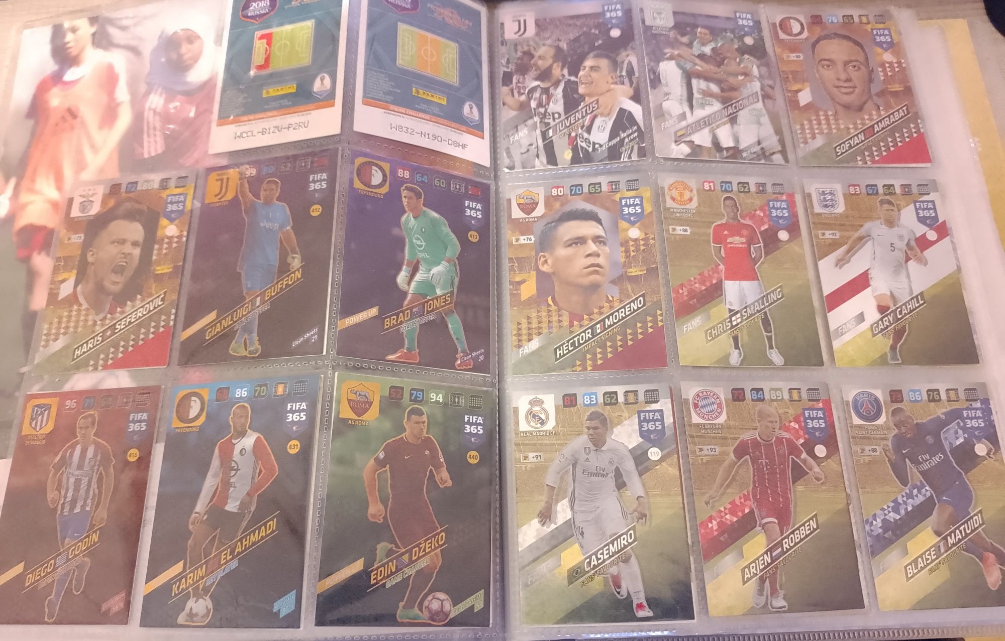 Karty FIFA 365, match attax, world cup russia 2018