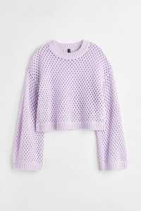 Sweter w ażurowy splot XS HM Divided