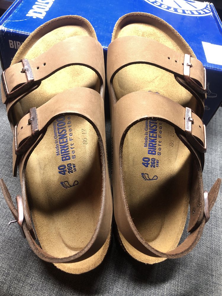 босоножки birkenstock milano natural leather 40  рр