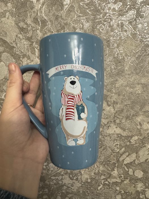 Чашка merry christmas ведмідь , пряник