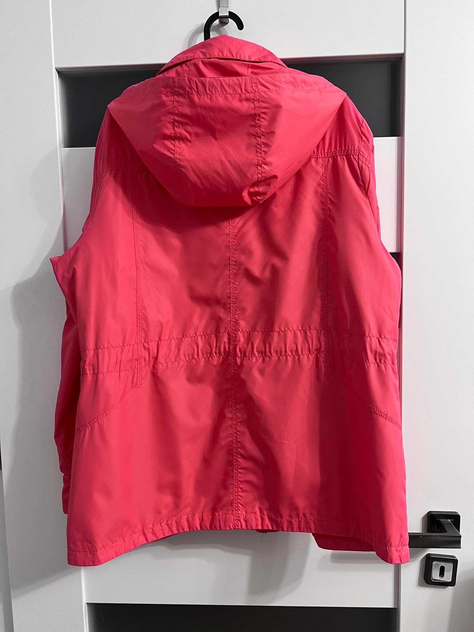 Różowa kurtka przeciwdeszczowa XL