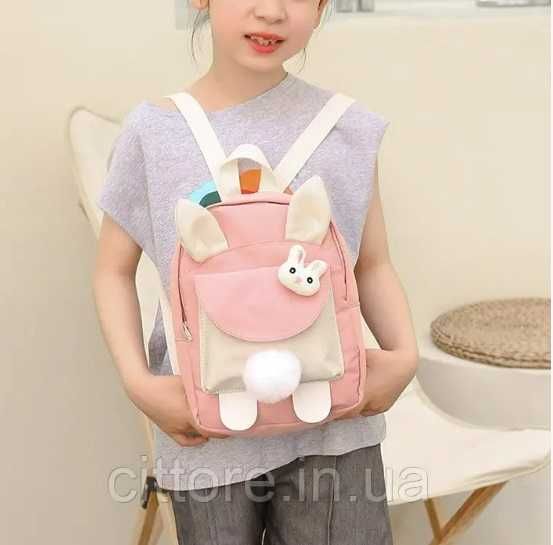 Детский дошкольный рюкзак для девочки черный розовый голубой