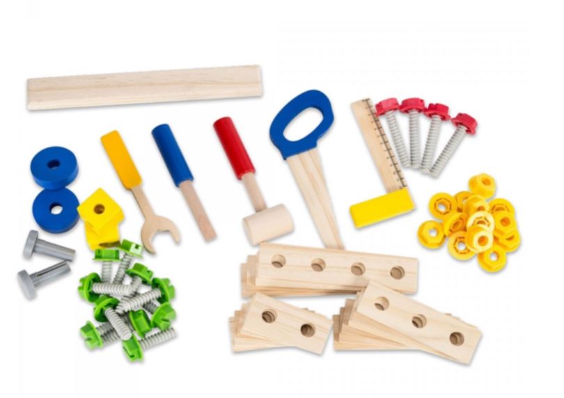 Drewniany zestaw majsterkowicza warsztat XXL - 75 elementów zabawka