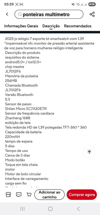 Smartwatch JS watch 7