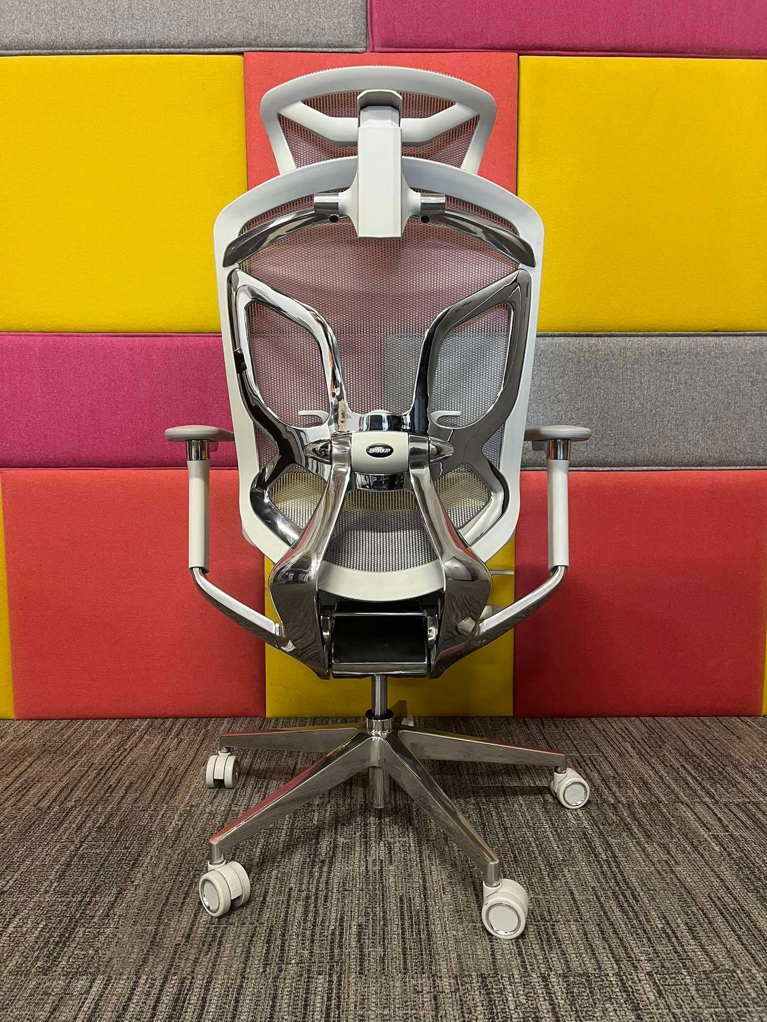 NOWY Fotel biurowy obrotowy ergonomiczny Ergoup Butterfly podnóżek!