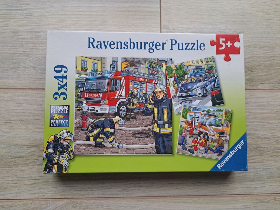 Puzzle Ravensburger dla dzieci, policja karetka