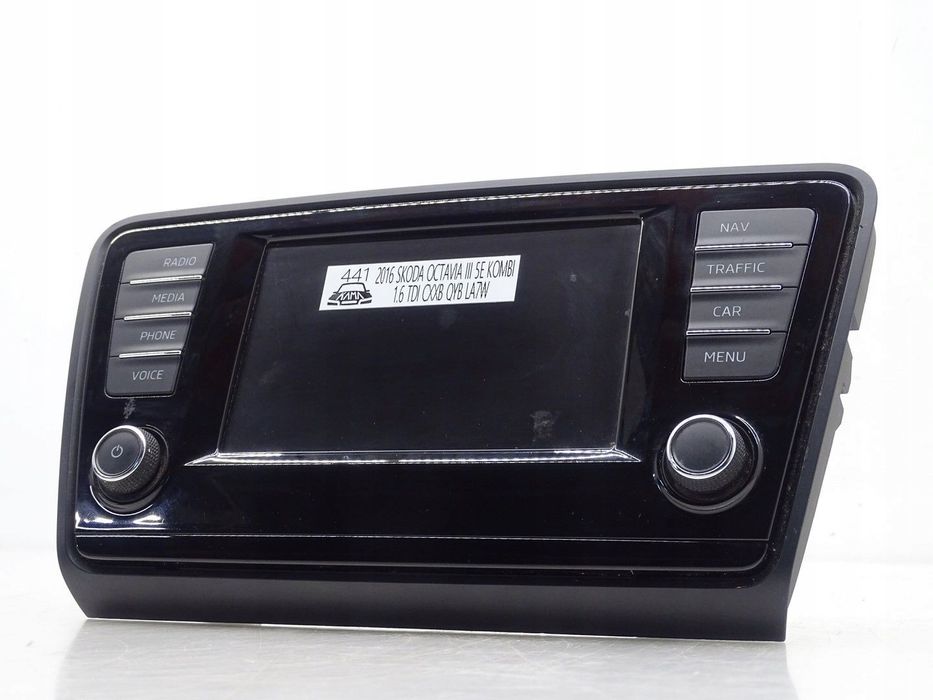 EKRAN WYŚWIETLACZ MONITOR LCD MMI NAVI RADIA SKODA OCTAVIA III 5E0919605J