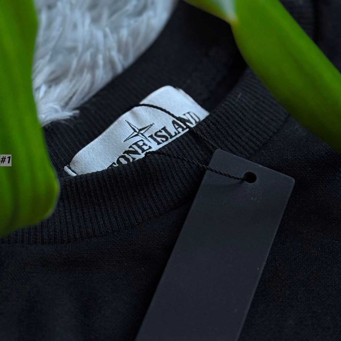 XS S M L XL — Черный Свитшот Стон Айленд — Мужской Свитер Stone Island