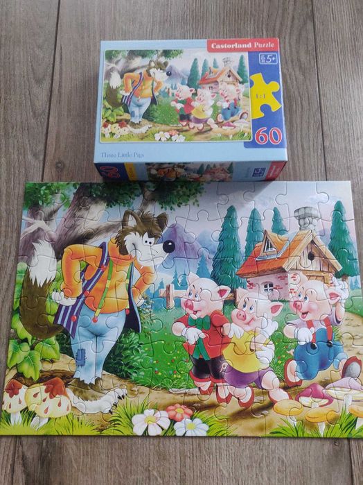 Пазл ,, Три поросенка,, 60 эл. Castorland, картинка 23х32 см.