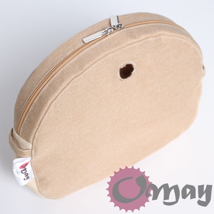 organizer OBAG MOON LIGHT beżowy len biszkopt 2 kieszenie wkład OMAY