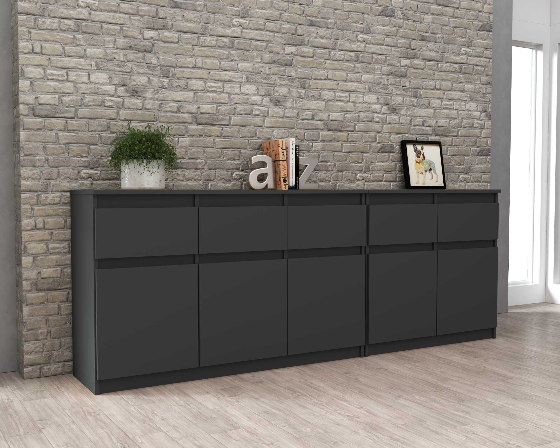 Komoda Oleksa 200cm Darmowa Dostawa Szary Dab wotan